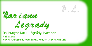 mariann legrady business card